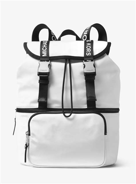 michael kors white nylon backpack|Michael Kors large nylon backpack.